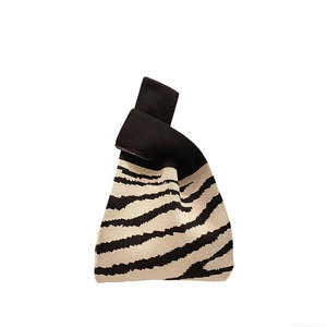 Cow Print Knit Wristlet Tote Series