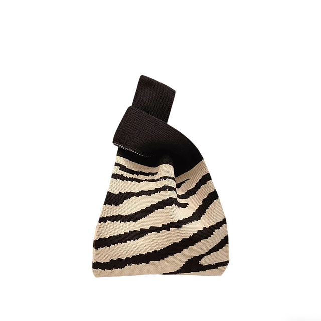 Cow Print Knit Wristlet Tote Series