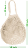 Baumwoll-Mesh-String-Einkaufstaschen mit langem Griff