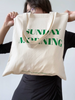 Sunday Morning Slow Life Canvas Tote Bag
