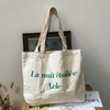 16oz Canvas Tote Bag with Zippered Pocket