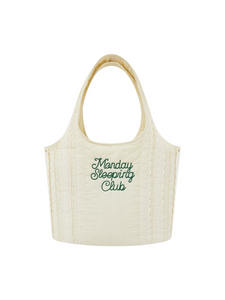 Embroidered Lace Quilted Puff Sling Bag