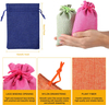Colorful Burlap Drawstring Gift Bags