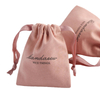 Pink Dustproof Cotton Drawstring Pouch