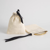 Natural Bamboo Cotton Drawstring Jewelry Pouch