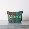 Retro Plaid Stripe Canvas Cosmetic Pouch