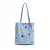 Ocean Shell Embroidery Denim Canvas Tote Bag