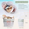 Striped Mesh Waterproof Sandproof Beach Tote Bag