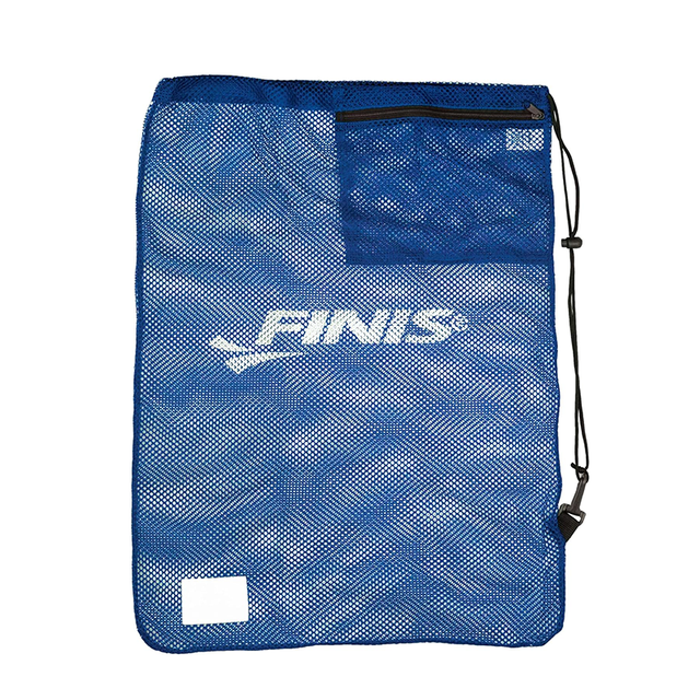 Mesh Drawstring Swim Gear Bag with Zip Pocket