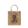 Niedliche Jute-Einkaufstaschen-Serie mit B&auml;ren-Print