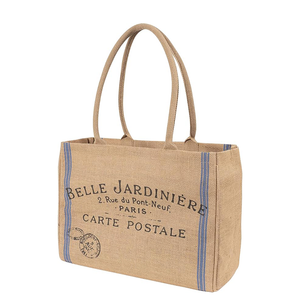 Voyages Jute Grocery StripedTote Bag
