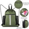 Drawstring Gym Backpack with Side Mesh Pockets