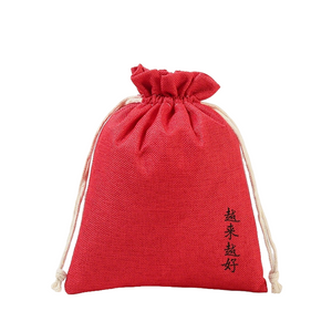 Cotton Linen Drawstring Jewelry Bag Custom