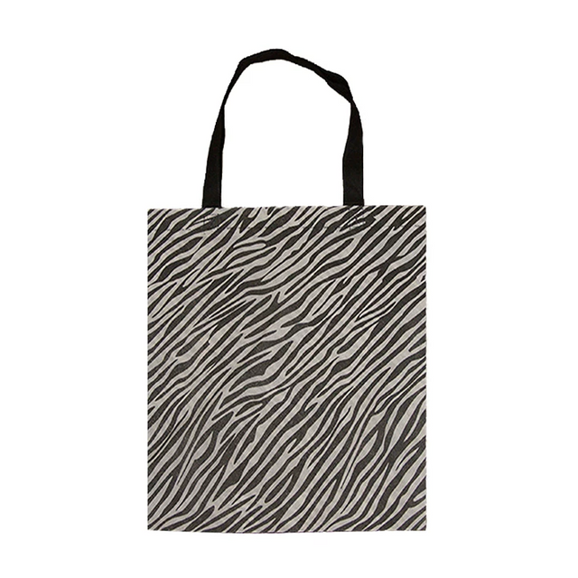Zebra Print Reusable Tote Bag Three Sizes
