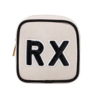 Canvas Medicine Bag with Custom Letter Patch