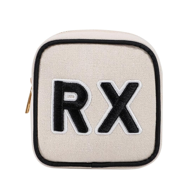 Canvas Medicine Bag with Custom Letter Patch