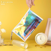 Holographic Iridescent Clear PVC Makeup Bag with Zipper