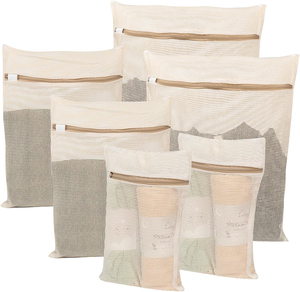 Cotton Mesh Laundry Bag with Sturdy Zipper