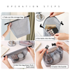 Roll Closure Foldable EVA Mesh Travel Toiletry Bag