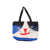 Color Block Cat Face Zipper Tote