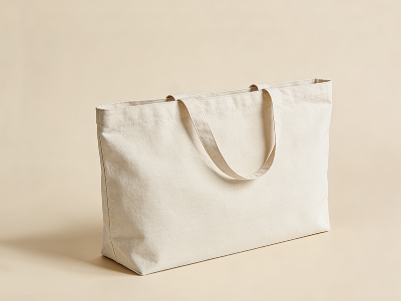 The Structured Flat Tote – No Side With Bottom